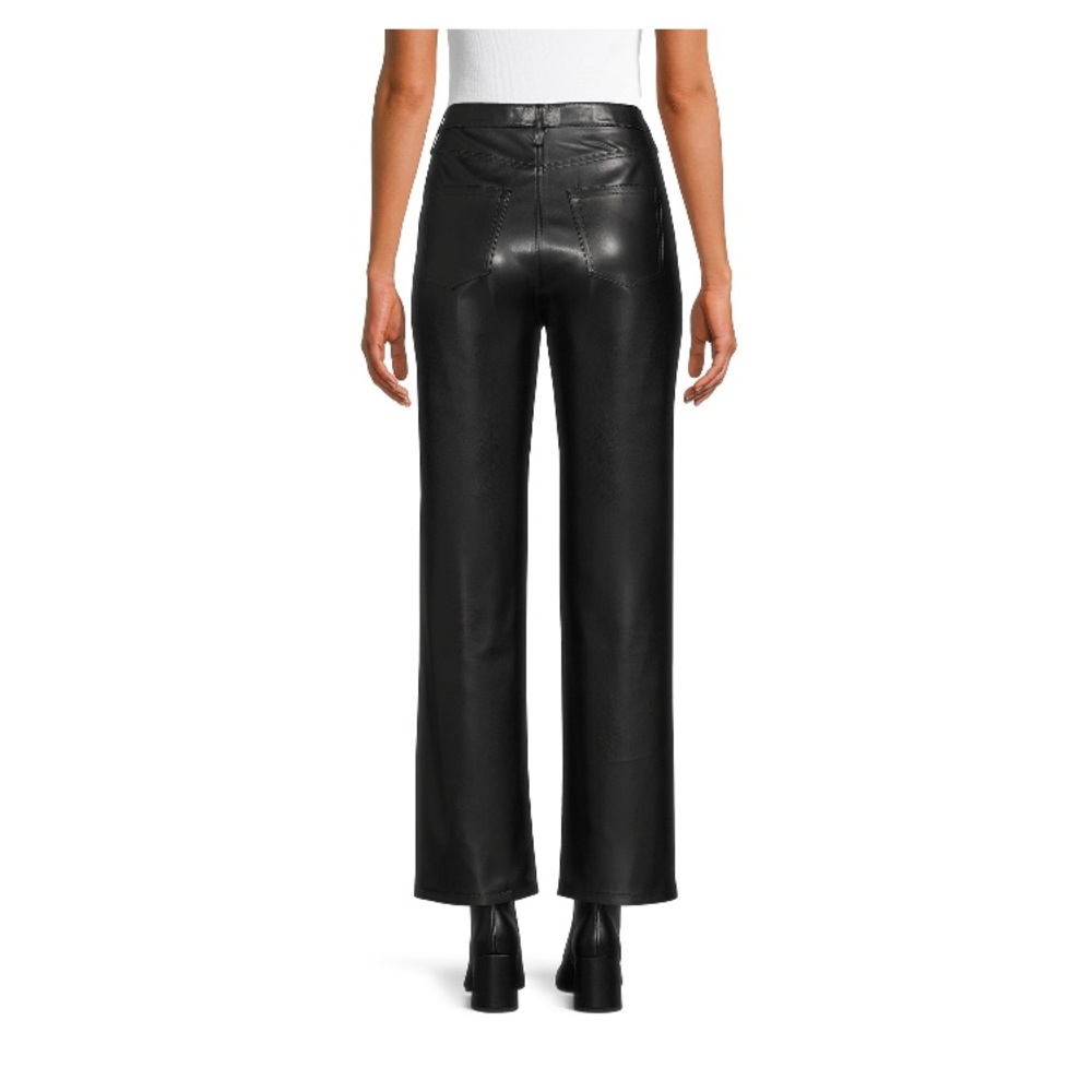 No Boundaries Junior’s High Rise Faux Leather Pants Black Soot Variou… - Picture 4 of 5